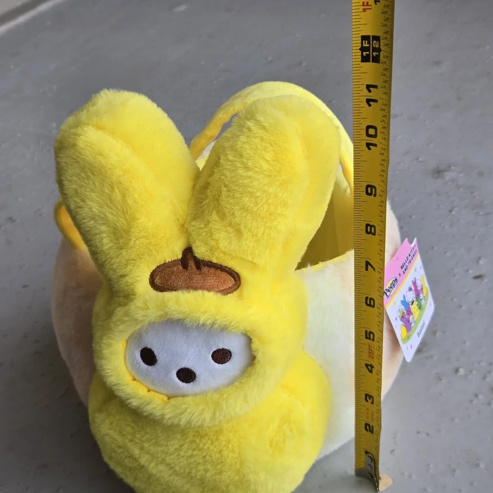NEW Peeps x‎ HELLO KITTY Easter Basket w/ Handle Bunny Rabbit Plush Basket Blue